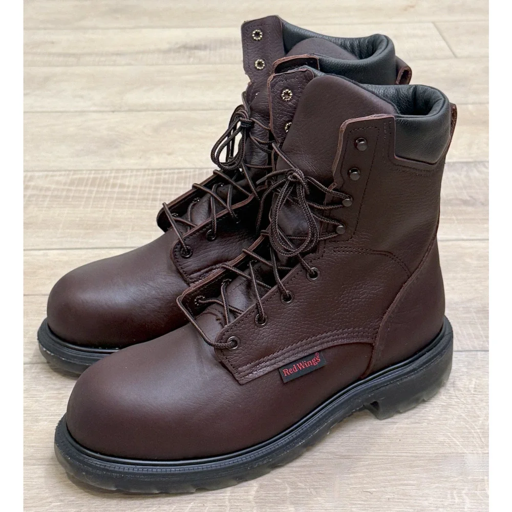 NEW RED WING 3508 SUPERSOLE 2.0 8-INCH CSA SAFETY TOE BOOTS SZ 9.5 D